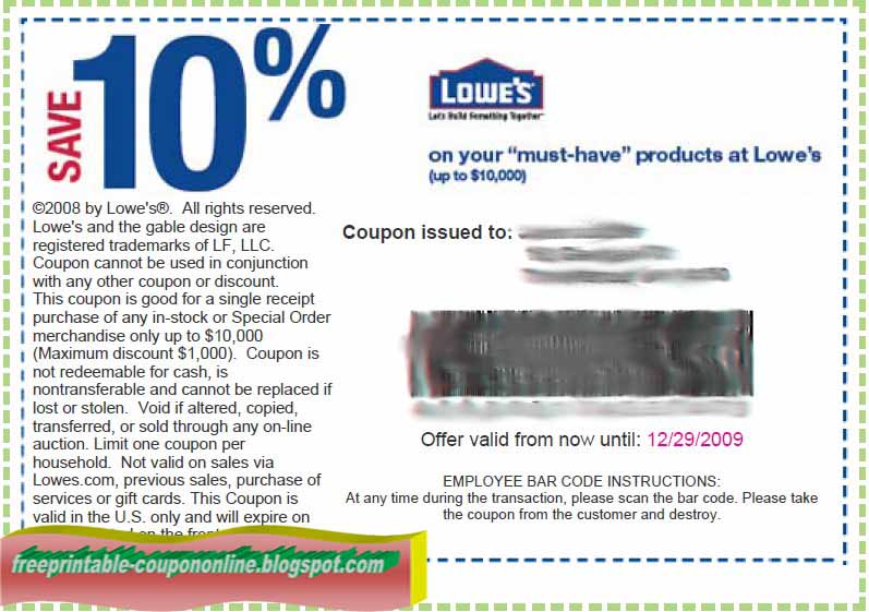 Printable Coupons 2018 Lowes Coupons