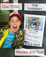 Dan TDM Tour Excited boy in front of Dan TDM tour poster
