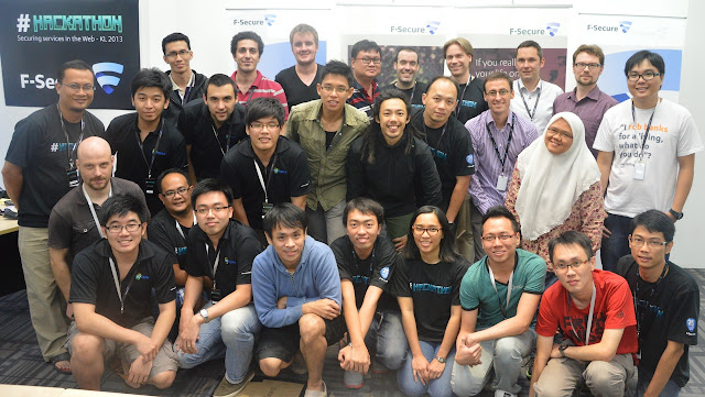 Group picture of competitor at F-secure #Hackathon2013