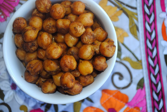 Balsamic Curry Roasted Chickpeas - Fit Foodie Finds