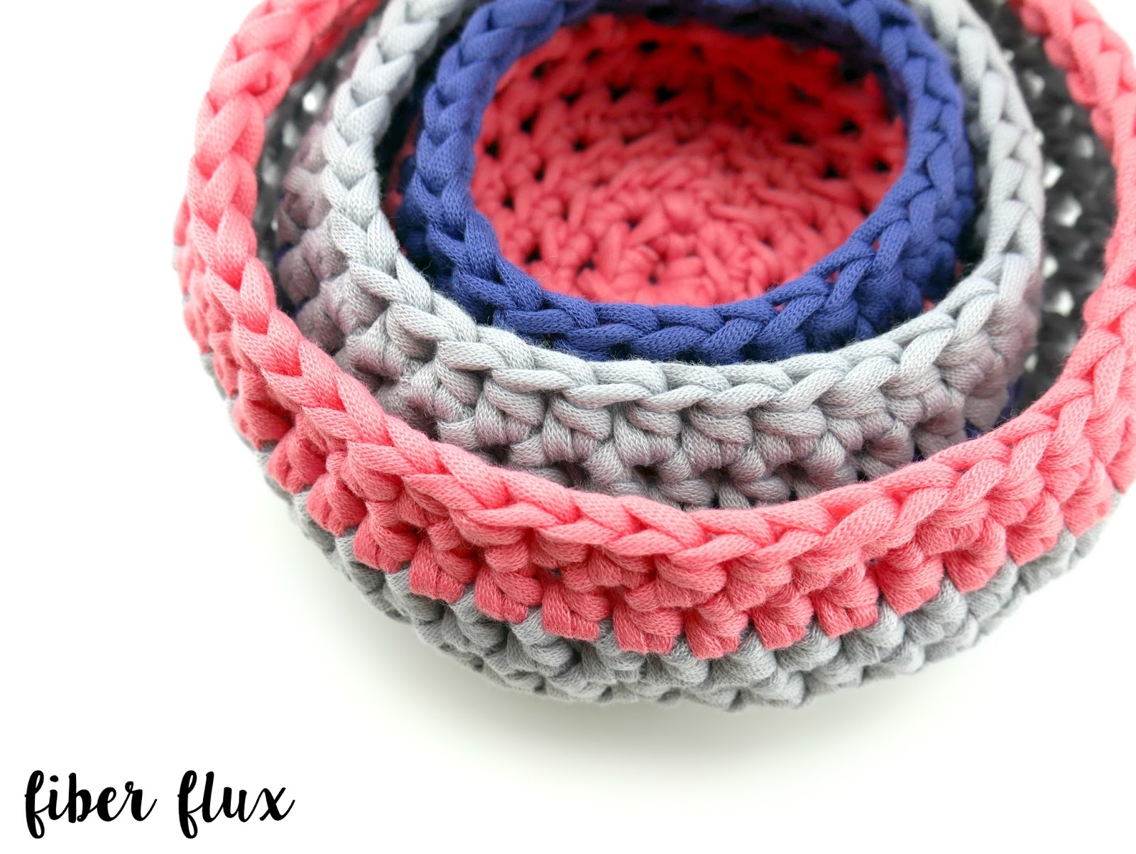 Fiber Flux Modern Nesting Baskets, Free Crochet Pattern + Full Video