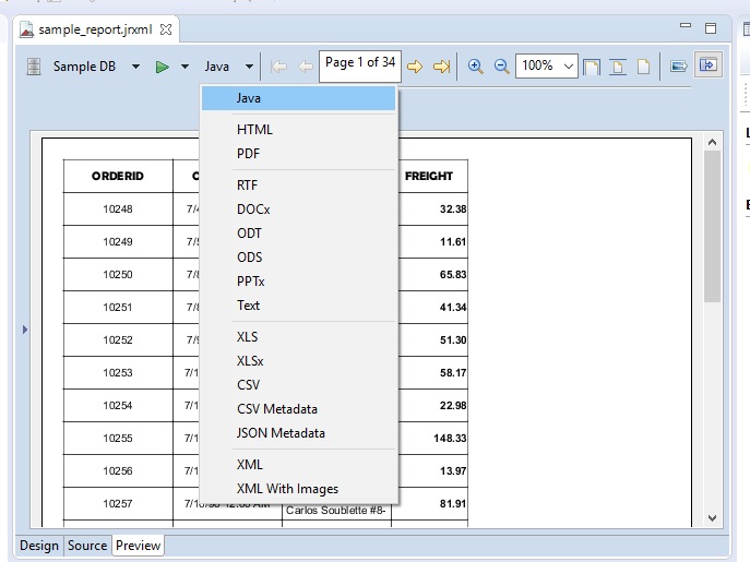 Create a first Jasper report using built-in JDBC connection in ...