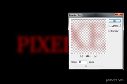 How To Create a Red Pixels Text Effect In Photoshop