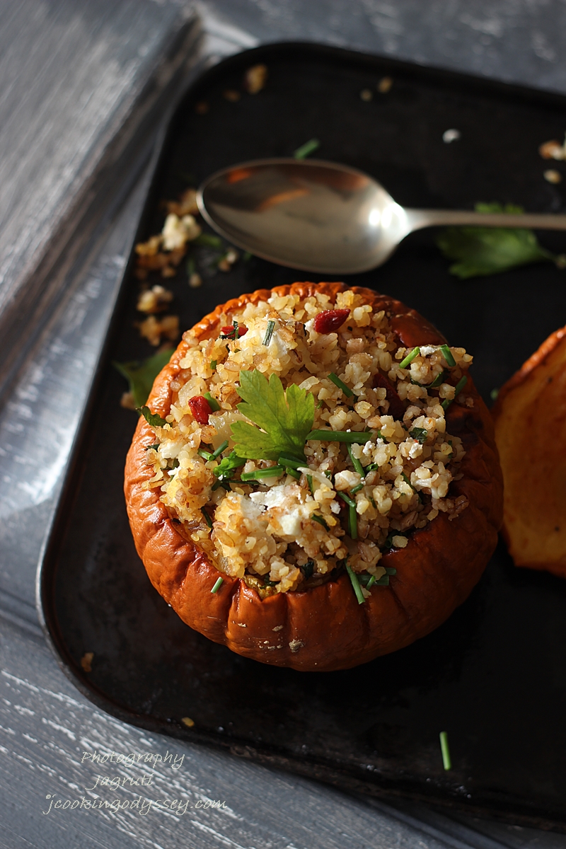 Jagruti's Cooking Odyssey: Harissa roasted Pumpkin and Bulgur Wheat ...