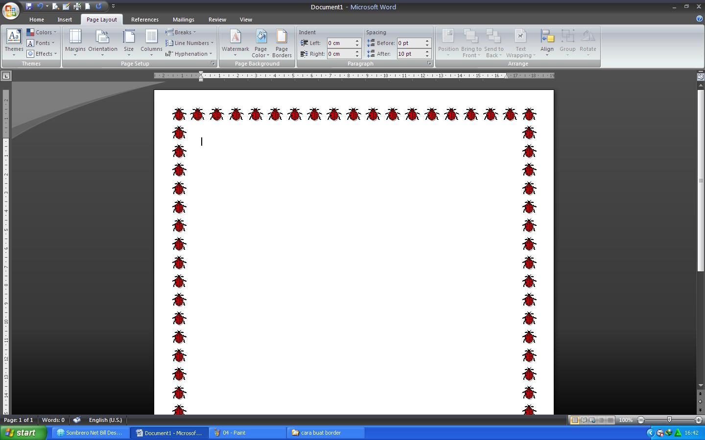 MENAMBAH BORDER PADA MICROSOFT OFFICE WORD 2007