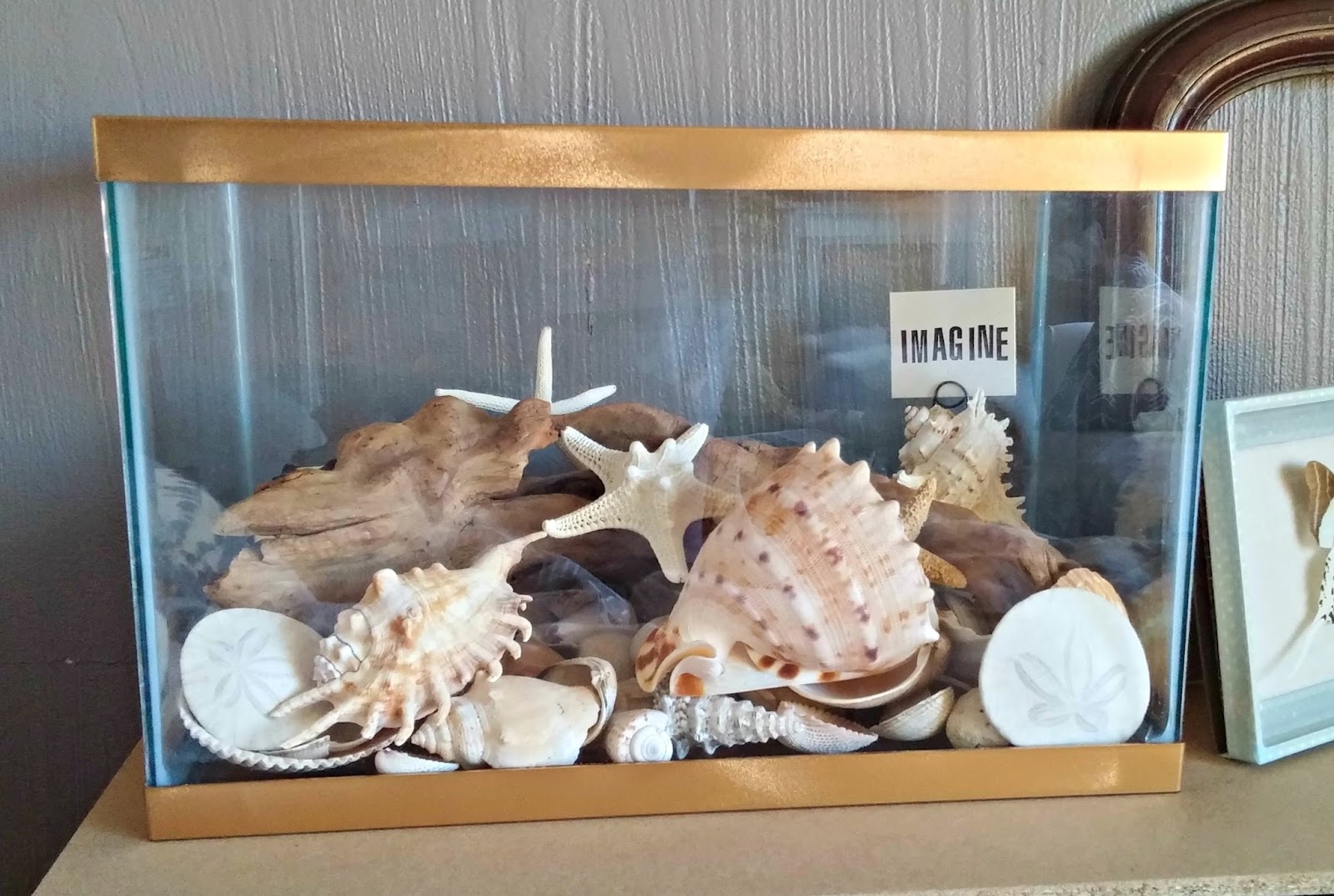 Repurposed Fish Tank Little Vintage Cottage