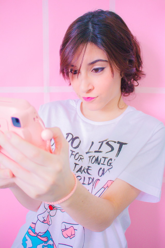 Instax Mini 8 Rosa Pink pinky and the brain