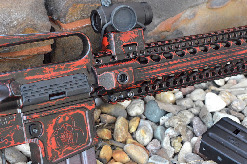 Custom AR15 Paint Job - We don't have to CeraKote to have Deadpool’s G...
