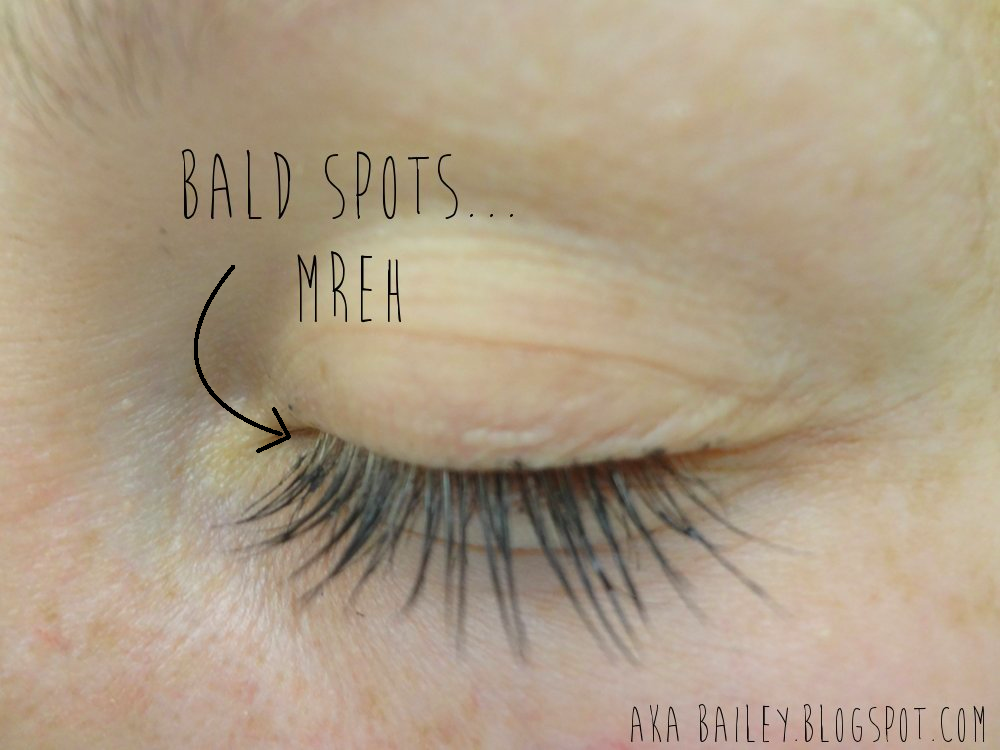 If you're too scared to get it up against your lashes, it's going to leave bald spots. GOOD LUCK.