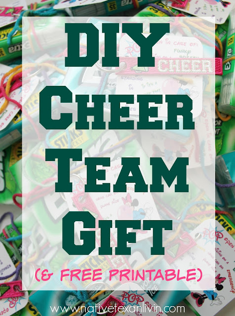DIY Cheer Team Gift Plus Free Printable DIY Cheer Team Gift Plus Free Printable