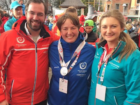 Hereditary Grand Duke Guillaume and Hereditary Grand Duchess Stéphanie in Schladming for Special Olympics World Winter Games 2017