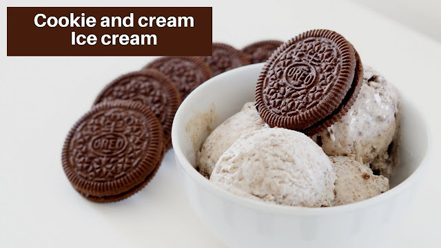 Cookie and Cream Ice Cream in Hindi - How to make Oreo Ice Cream - Milk Ice Cream without Machine