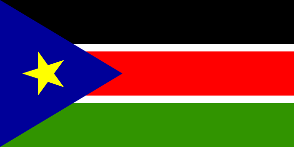 Bandeira do Sudão do Sul Sudão do Sul