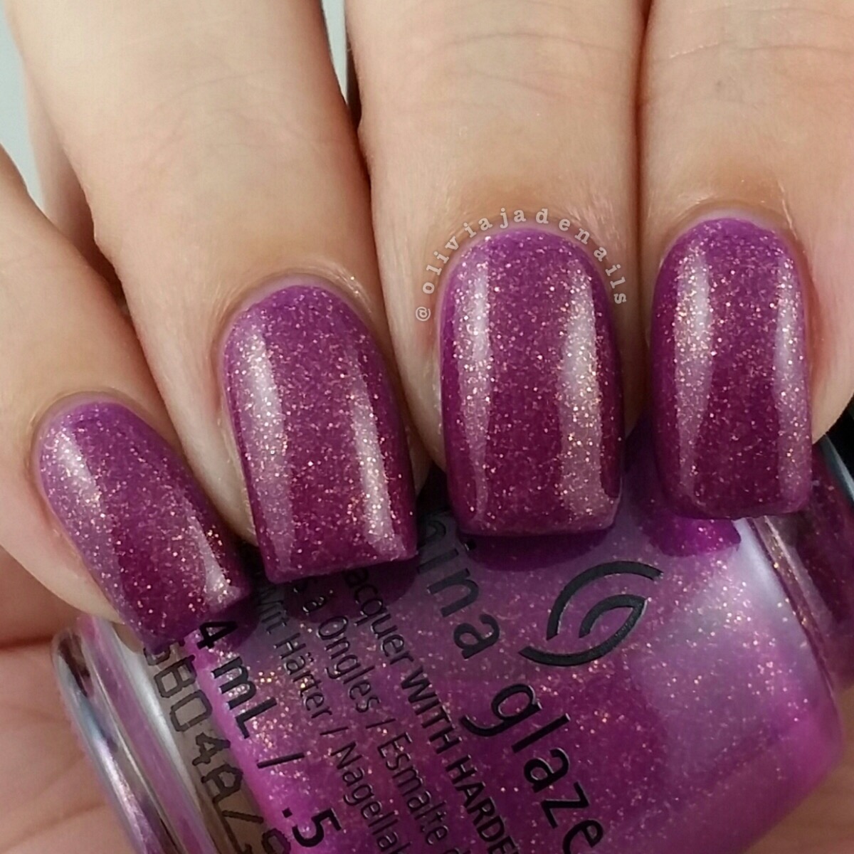 China Glaze We Got The Beet swatched by Olivia Jade Nails