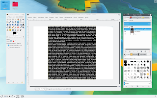 Imagen creada con texto en Gimp
