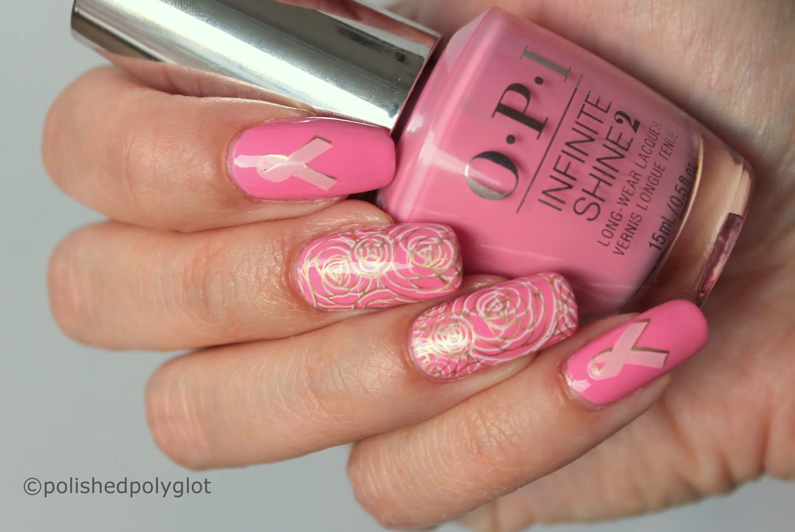 Nail art │ Pink Nails for Breast Cancer Awareness Month  Polished Polyglot