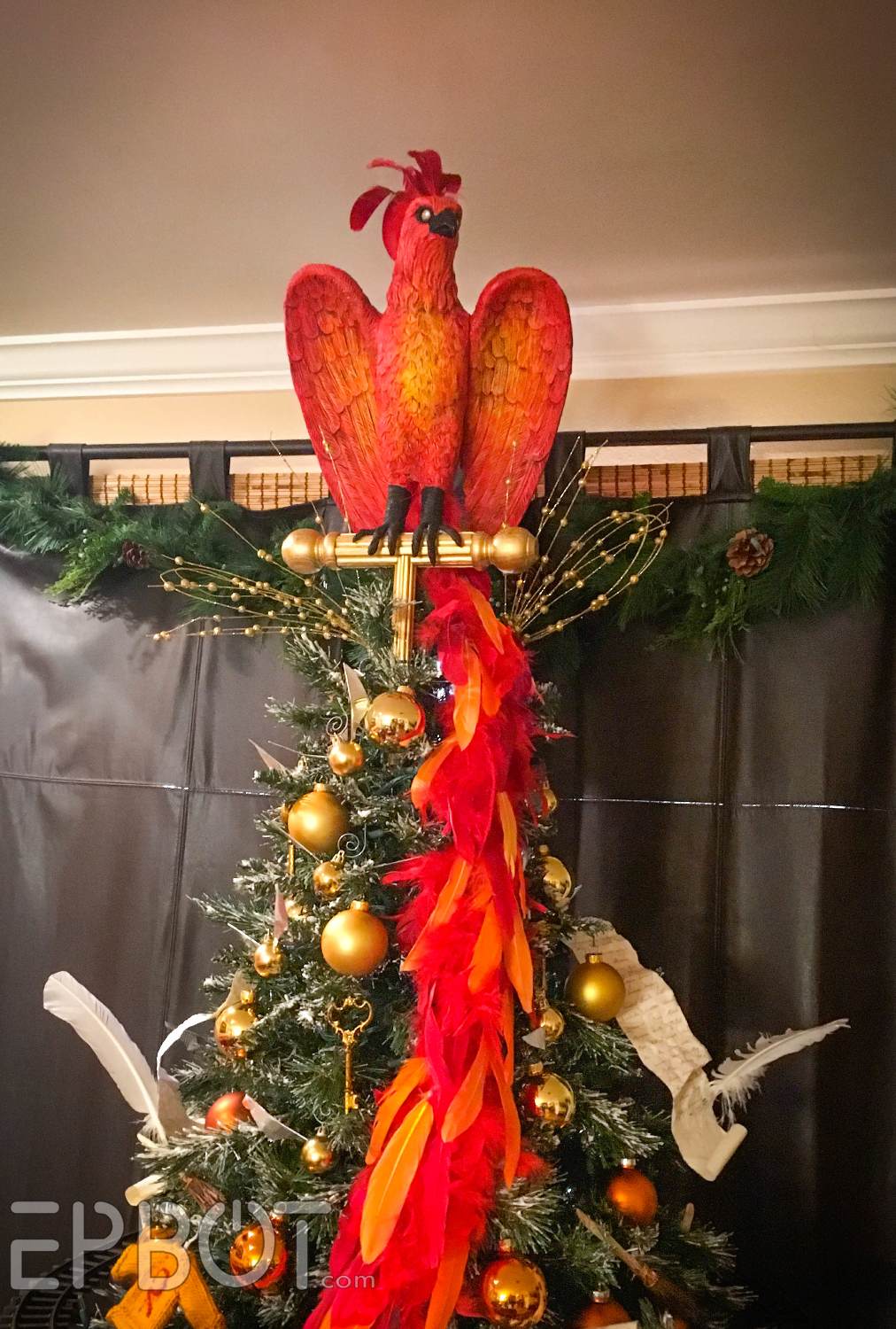 EPBOT We Made A Phoenix Topper For Our Harry Potter Tree!