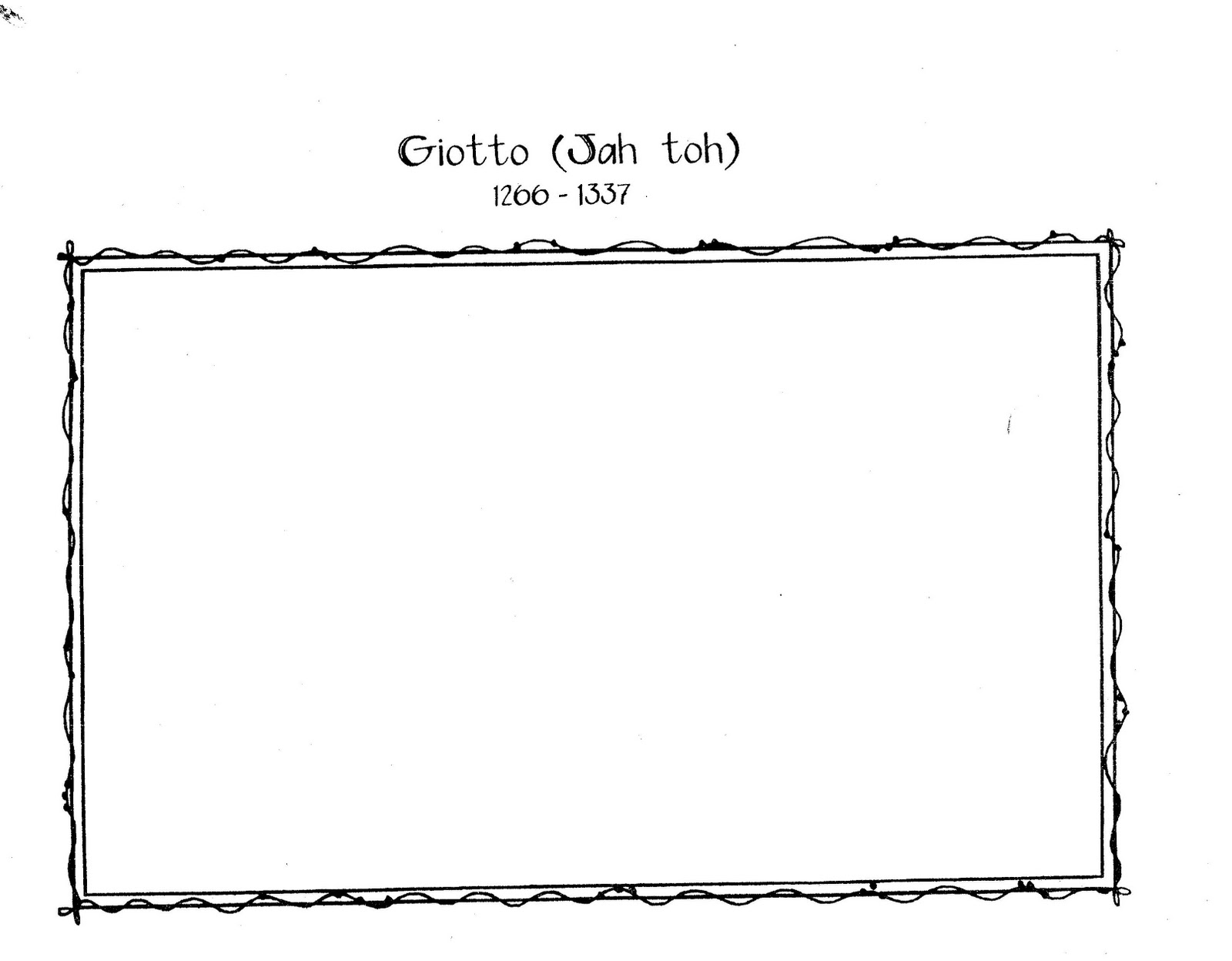 Art Masterpiece: Giotto Coloring Page