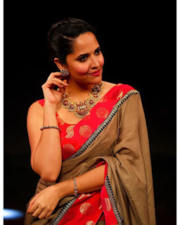 Television Actress Anasuya Bharadwaj In Sleeveless Yellow Saree Navel Queens Television Actress Anasuya Bharadwaj In Sleeveless Yellow Saree Navel Queens
