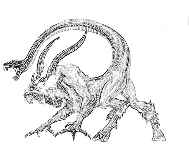 Chimera Coloring Pages Sketch Coloring Page