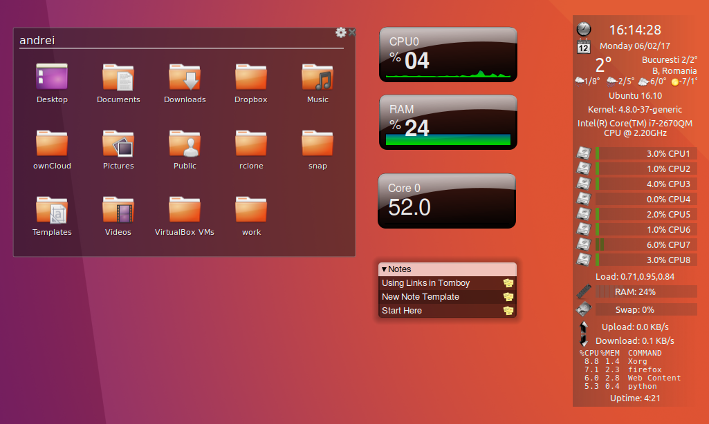 Screenlets (Desktop Widgets) Fixed For Ubuntu 16.04, Available In PPA