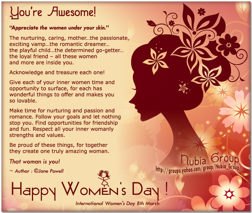 * Nubia_group Inspiration * You're Awesome // Special Women's Day
