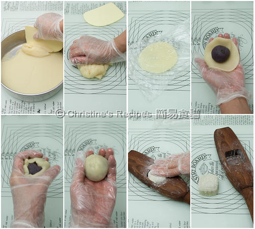 椰香紫薯冰皮月餅製作圖 Purple Sweet Potato Snowskin Mooncakes Procedures