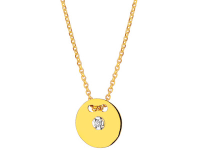 Apart kolekcja Magic Moments minimalistyczny naszyjnik z brylantem z żółtego złota na prezent moda biżuteria