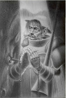 Ivan Cankar como Don Quijote, por H. Smrekar (1942)