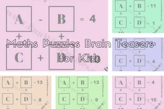 Maths Brain Teasers and Answers for Kids | Algebra Problems