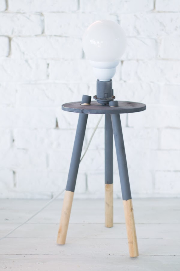 Lámpara nórdica madera diy