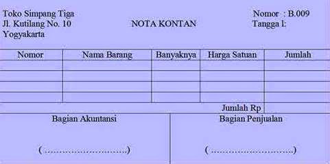 Pengertian dan bentuk Nota sebagai bukti transaksi Pengertian dan bentuk Nota sebagai bukti transaksi