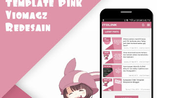 Template Pink Viomagz Responsive Blogger