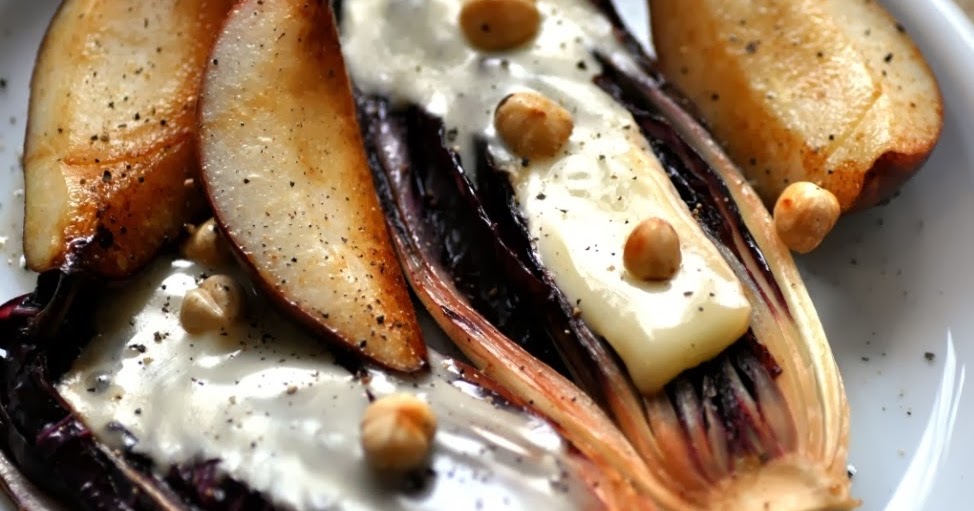 Geschmorter Radicchio mit Birne und Taleggio - Kubiena - Kochblog