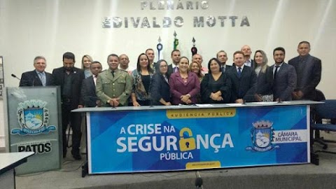 Câmara Municipal de Patos realiza Audiência Pública e discute crise na Segurança Pública