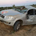 Carro capota na estrada que liga Mairi ao distrito de Angico