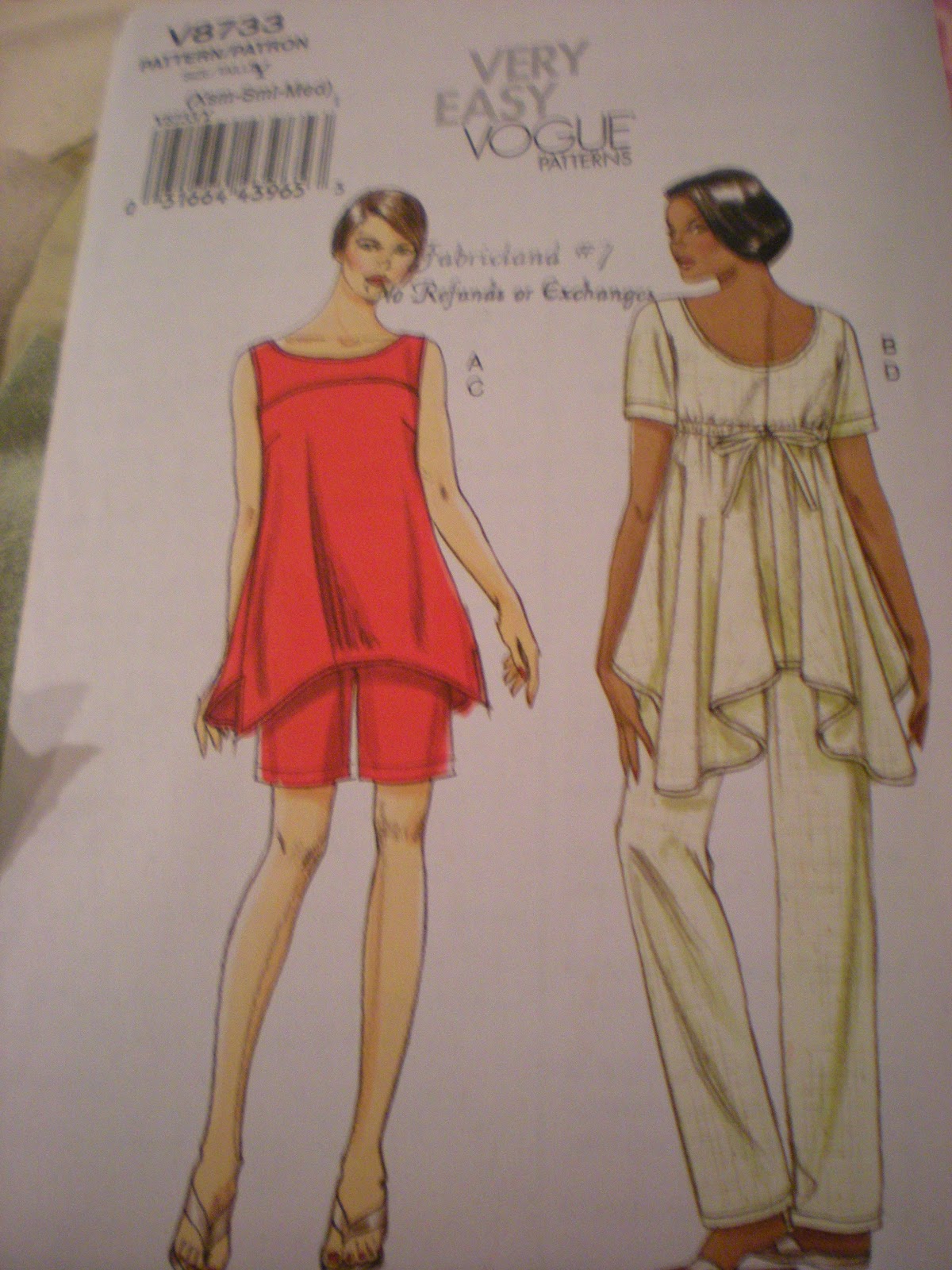 Sew Essentially Sew: Vogue Tunic Pattern #8733
