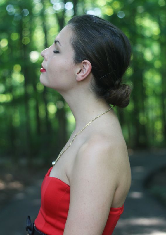 collared evening gown