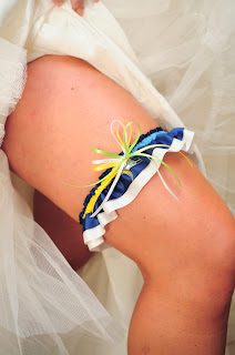 San Diego Chargers/Seattle Seahawks House Divided Wedding Garter by Sugarplum Garters san diego chargers/seattle seahawks house divided wedding garter
