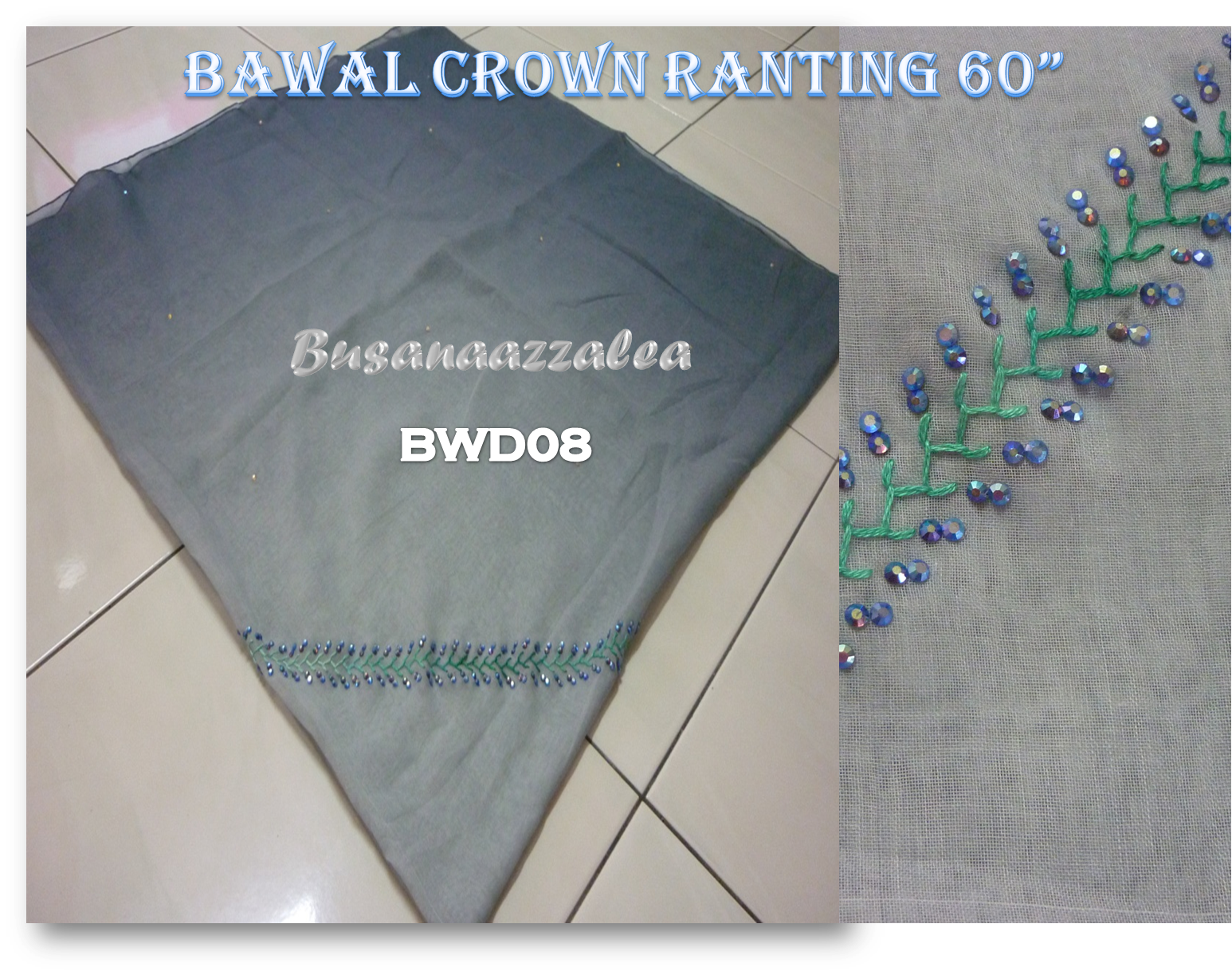 Busana Azzalea: :: Tudung Bawal Ranting bidang 60