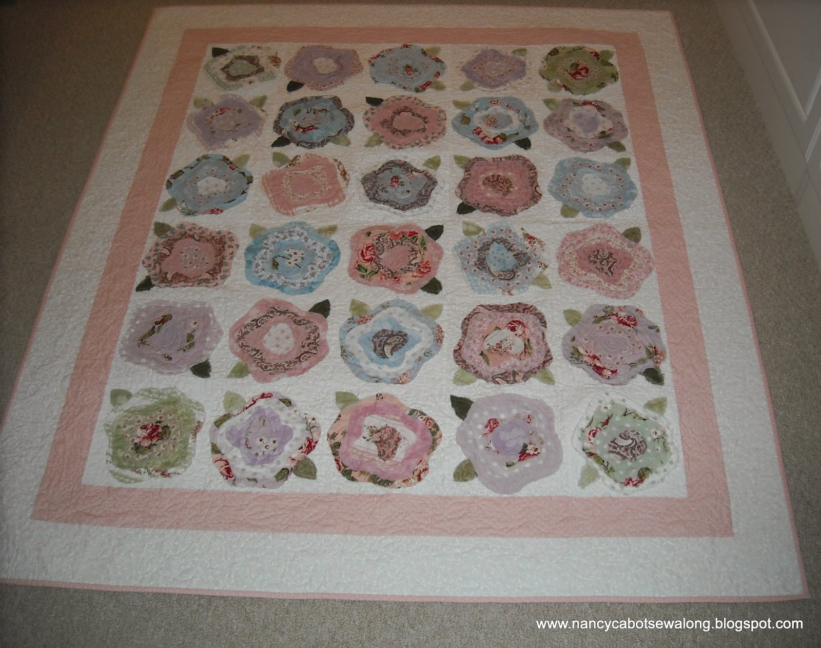 Moore About Nancy: French Rose quilt block