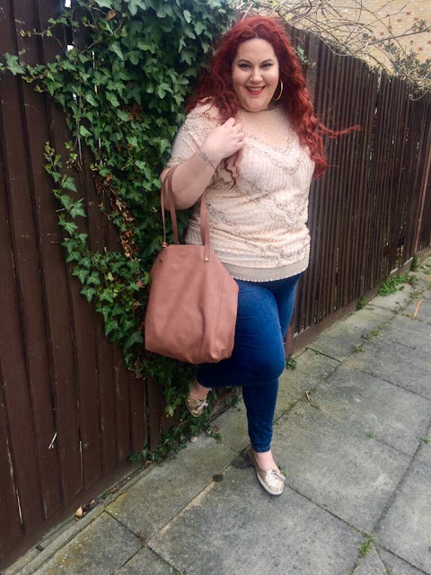 Curves & Curls: First Blush: Sequin Pearl Top from Navabi