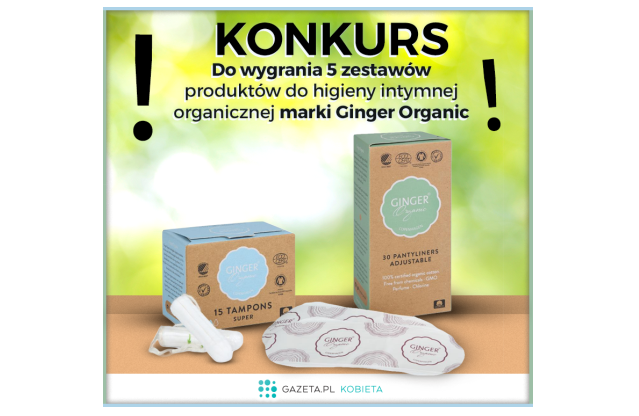 Wygraj produkty do higieny intymnej organicznej marki Ginger Organic Konkurs