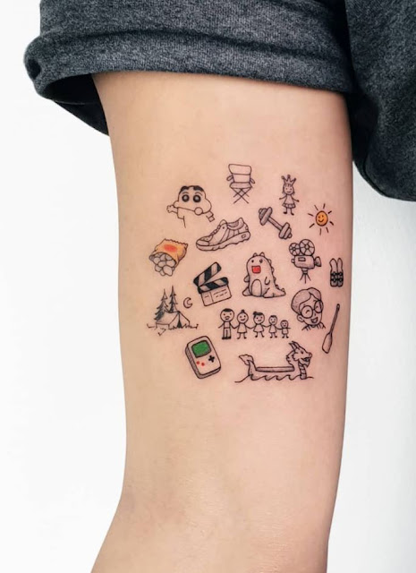 Mini tatuagens femininas super fofinhas Mini tatuagens femininas super fofinhas