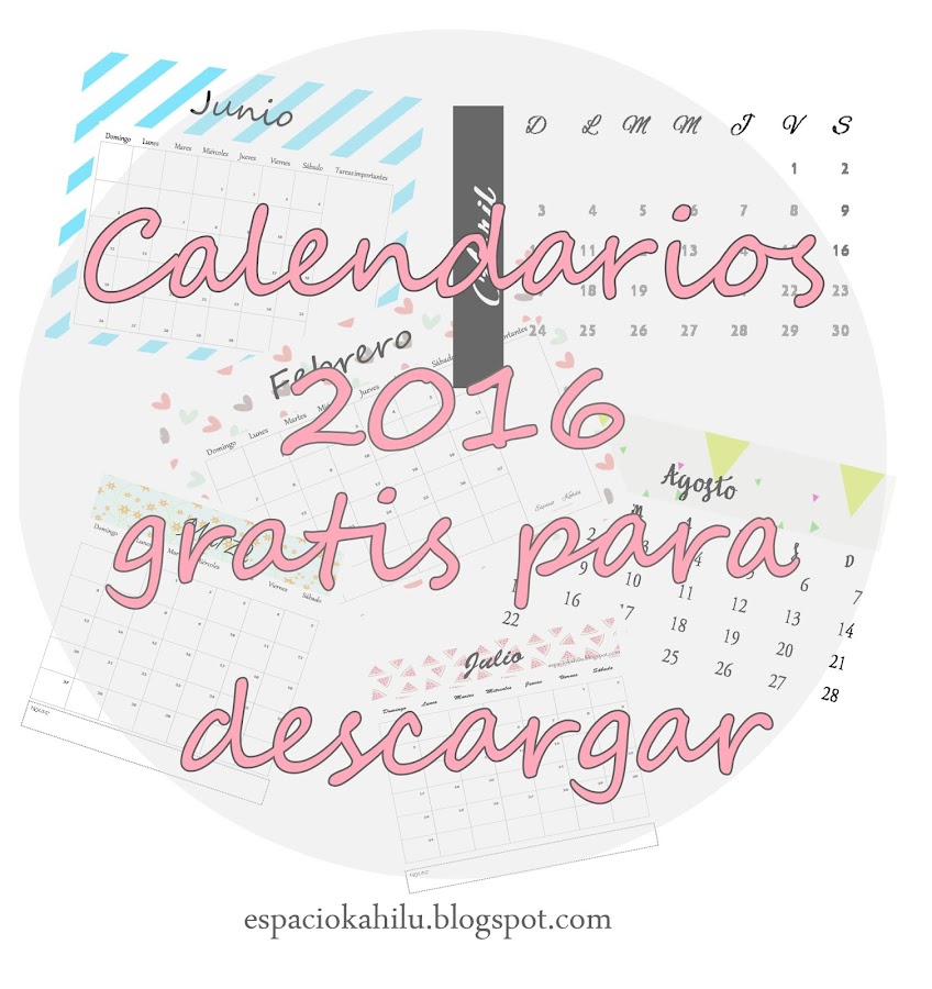  calendarios 2016 para descargar