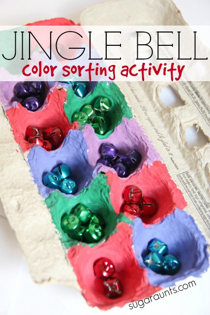 Jingle bell color sorting activity. This is a fun busy bag activity that will keep the kids occupied for a little while! Jingle bell color sorting activity. This is a fun busy bag activity that will keep the kids occupied for a little while!