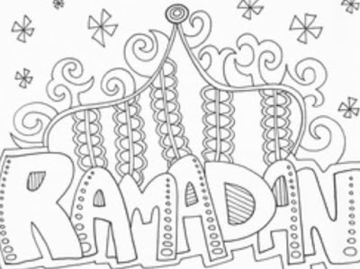 Gambar Mewarnai Ramadhan Bulan Puasa Penuh Berkah Gambar