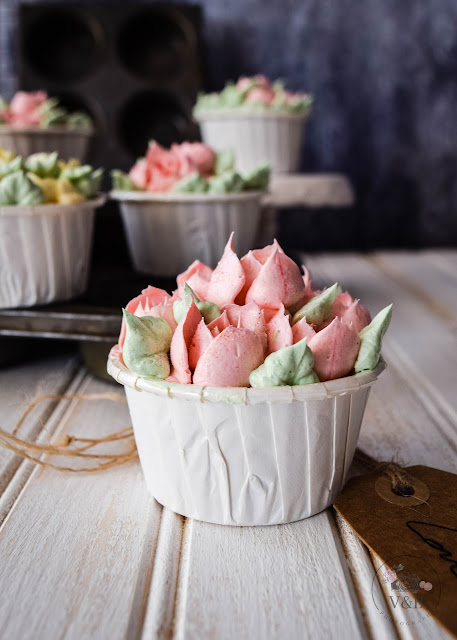 cupcakes de fresas con crema