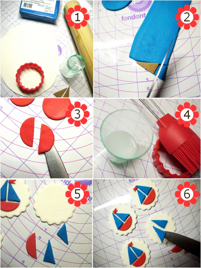 How To Make DIY Fondant Sailboat Cupcake Toppers - BirdsParty.com