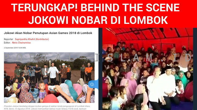 Korban gempa dijadikan latar pencitraan. Menurut saya ini nggak manusiawi! Terungkap! Video Behind The Scene Jokowi di Lombok Terungkap! Video Behind The Scene Jokowi di Lombok, Warganet GERAM!